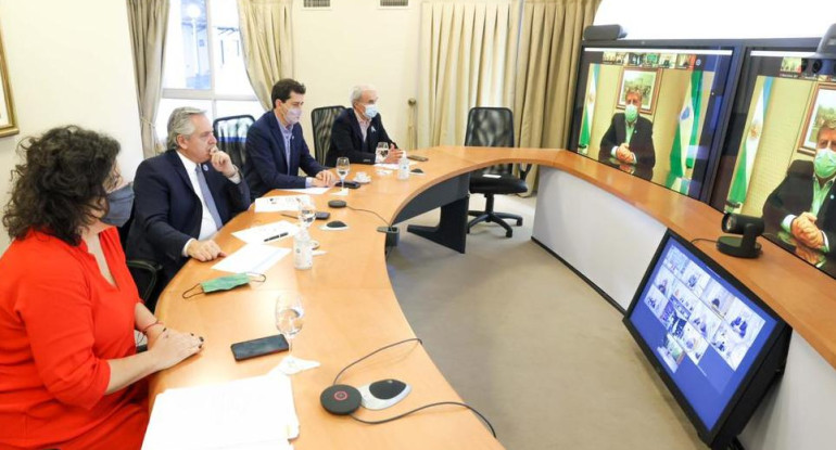 Alberto Fernández, presidente de Argentina, video conferencia, gobernadores, Foto Presidencia