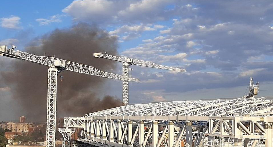 Incendio en el Santiago Bernabeú