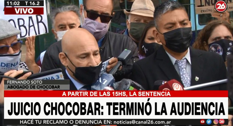 Abogado de Chocobar en el juicio, CANAL 26