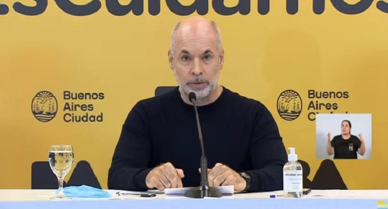 Horacio Rodríguez Larreta por nuevas medidas, foto captura