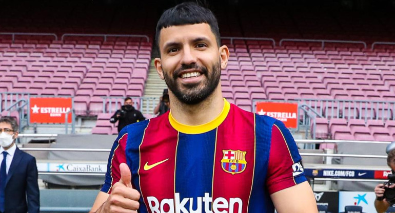 Sergio Kun Aguero, Barcelona FC, fútbol español, Foto NA