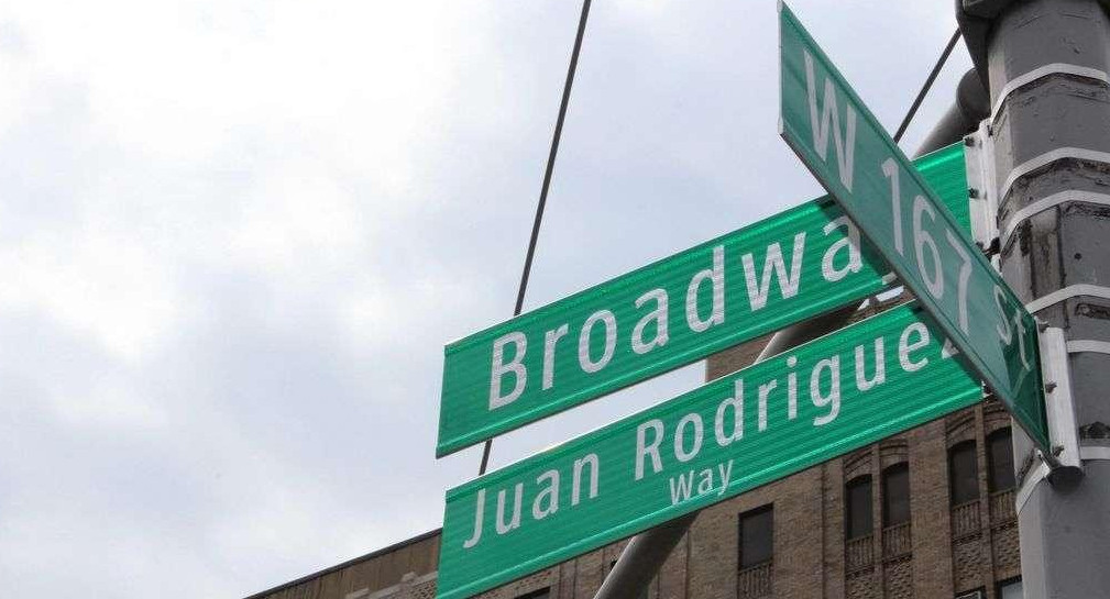 Calle en homenaje a Juan Rodriguez, Nueva York