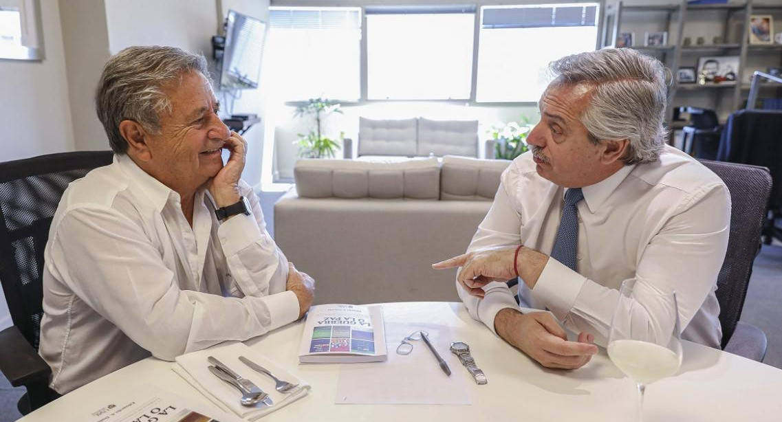 Eduardo Duhalde y Alberto Fernández. Foto NA