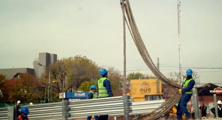 Obras en el puente de San Antonio de Padua