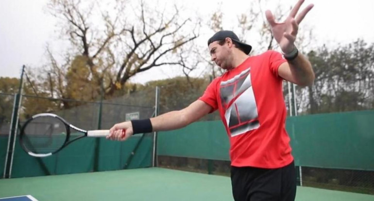 Entrenamiento de Juan Martín Del Potro