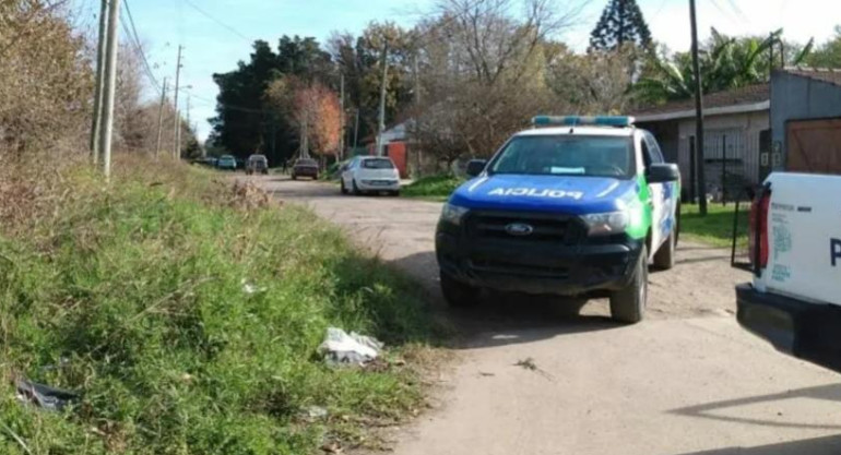 Lugar donde encontraron al gendarme asesinado, Moreno