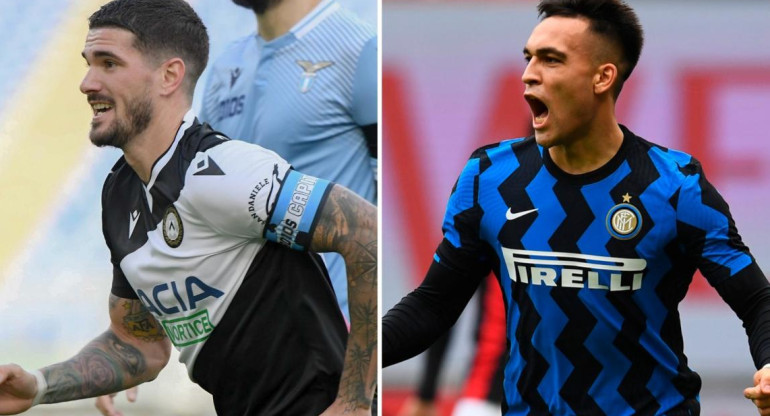 Rodrigo De Paul y Lautaro Martínez, futbolistas, NA