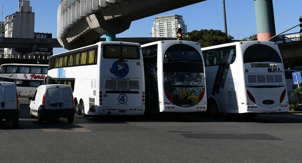 Protestas de micros en el Centro porteño, NA