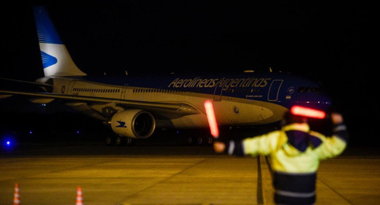 Avión de Aerolíneas Argentina, vacunas por coronavirus, Foto Presidencia de la Nación