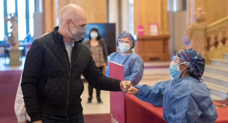 Horacio Rodríguez Larreta, Gobierno de la Ciudad de Buenos Aires, vacunación contra coronavirus, NA