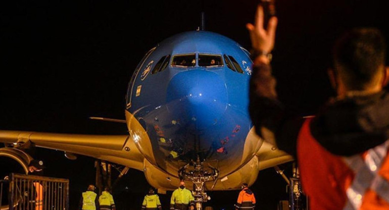 Avión de Aerolíneas Argentina, vacunas por coronavirus, Foto Presidencia de la Nación