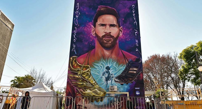 Mural de Messi en Rosario