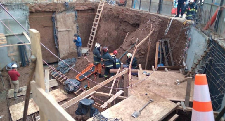 Derrumbe en obra en construcción de Palermo