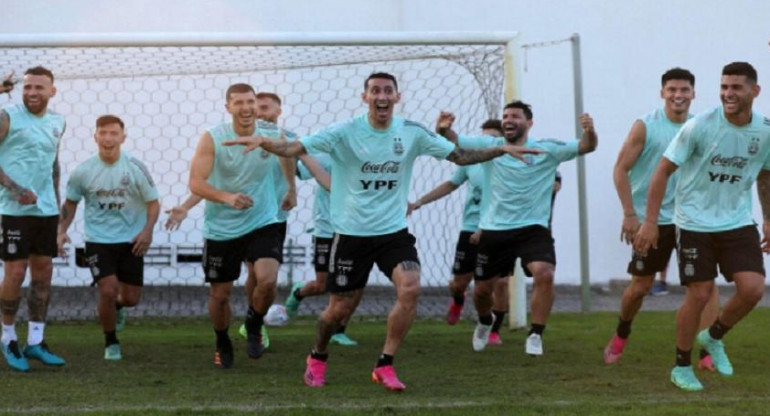 Último entrenamiento de la Selección Argentina antes de la final de la Copa América, NA