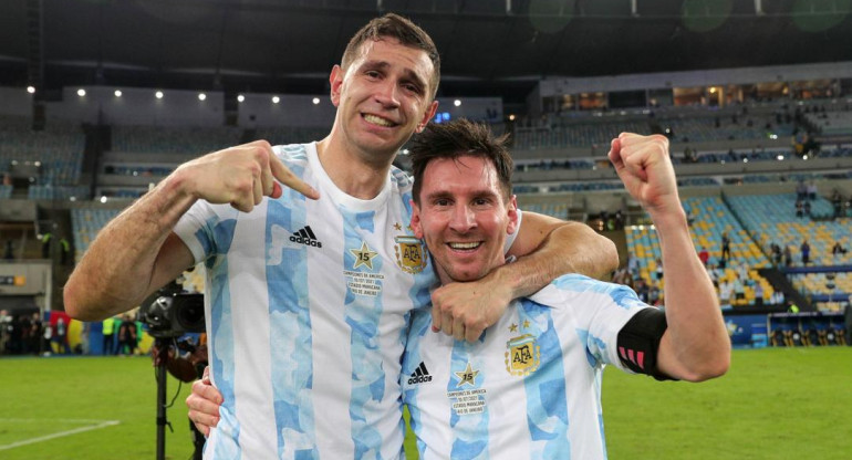 Emiliano Martínez y Lionel Messi, Copa América, NA