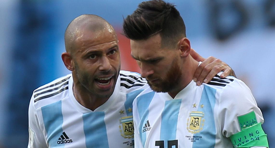 Mascherano y Messi, Selección Argentina, fútbol, NA