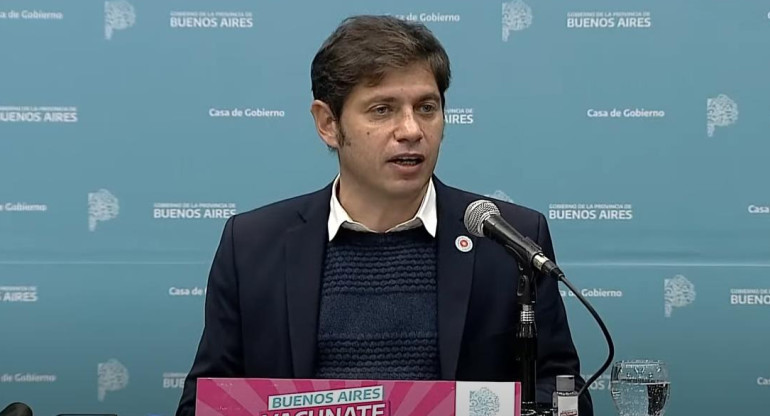 Axel Kicillof, gobernador de la provincia de Buenos Aires, Foto captura video Youtube