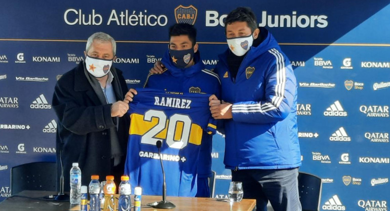 Presentación oficial de Juan Ramírez en Boca