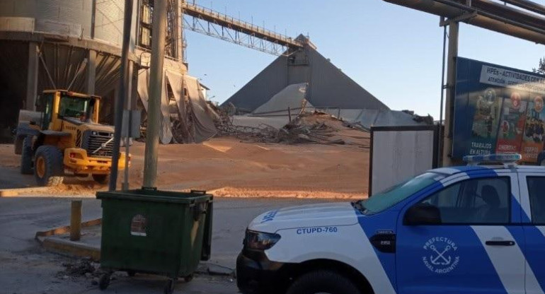 Derrumbe de silo, Puerto General San Martín, Santa Fe