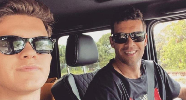 Emilio Ballack junto a su padre