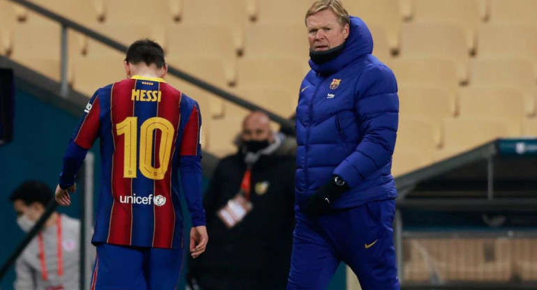 Messi y Koeman, Reuters