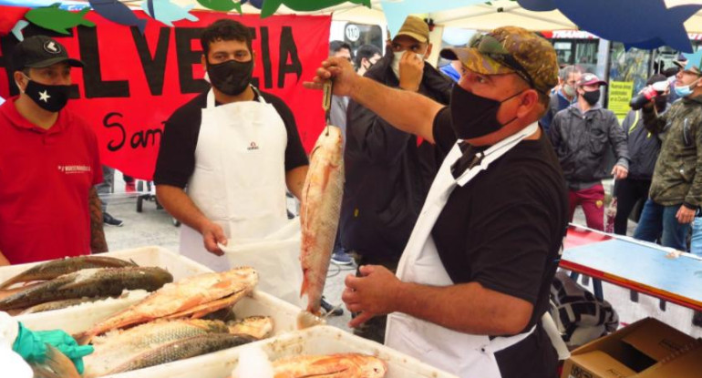 "Pescadazo" frente al Congreso, NA