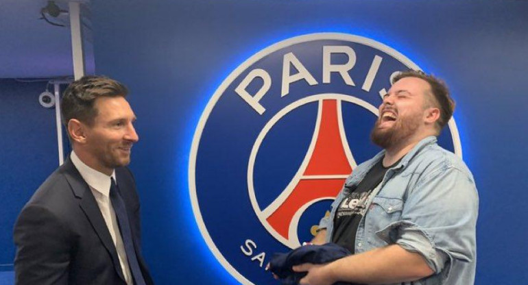 Messi e Ibai, presentación en el PSG