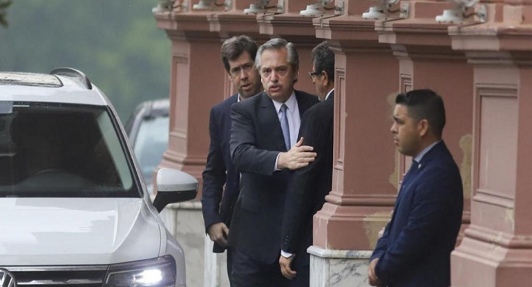 Alberto Fernández en la Casa Rosada.