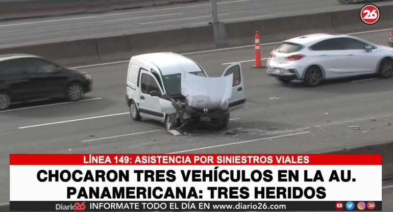 Violento choque múltiple en Panamericana, Canal 26