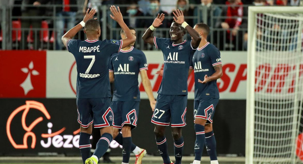 Festejo del PSG ante el Brest por la Liga 1, EFE