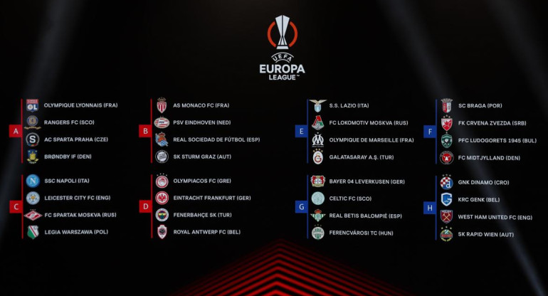 Sorteo de la Europa League, REUTERS