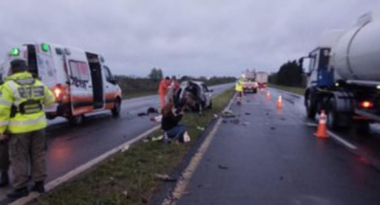 Tragedia en Zárate-Brazo, choque múltiple