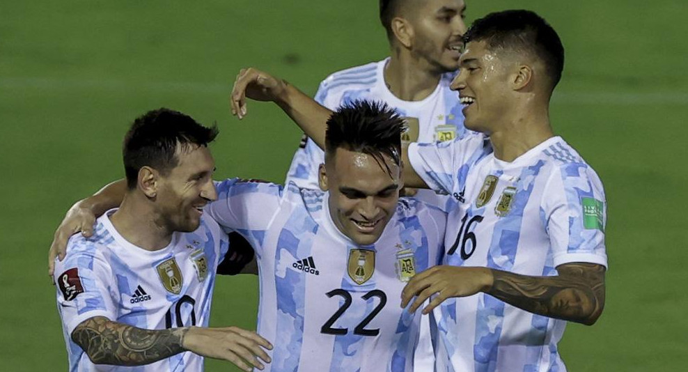 Festejo de la Selección Argentina, fútbol, NA