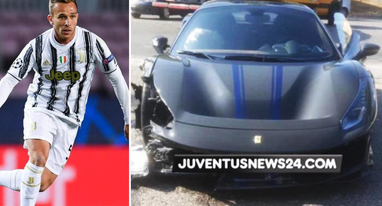 Arthur Melo, Juventus, Ferrari, choque