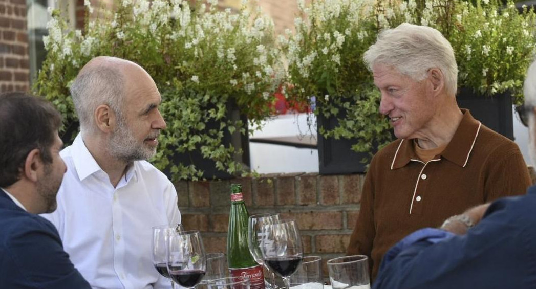 Horacio Rodríguez Larreta y Bill Clinton, NA