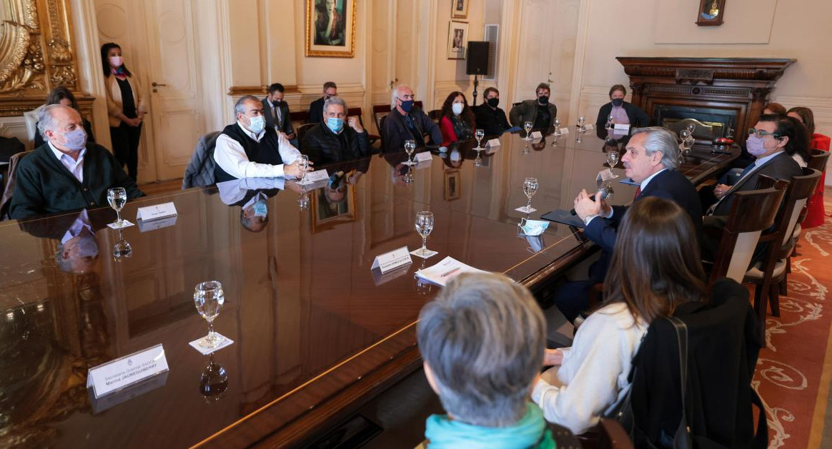 Encuentro entre Alberto Fernández y la CGT, AGENCIA NA