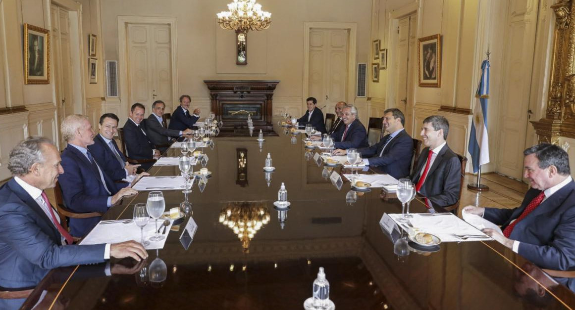 Reunión de Alberto Fernández con empresarios en Casa Rosada, AGENCIA NA