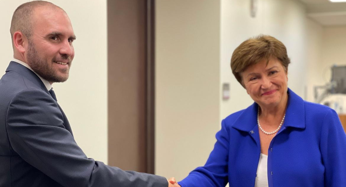 Martín Guzmán y Kristalina Georgieva, foto presidencia