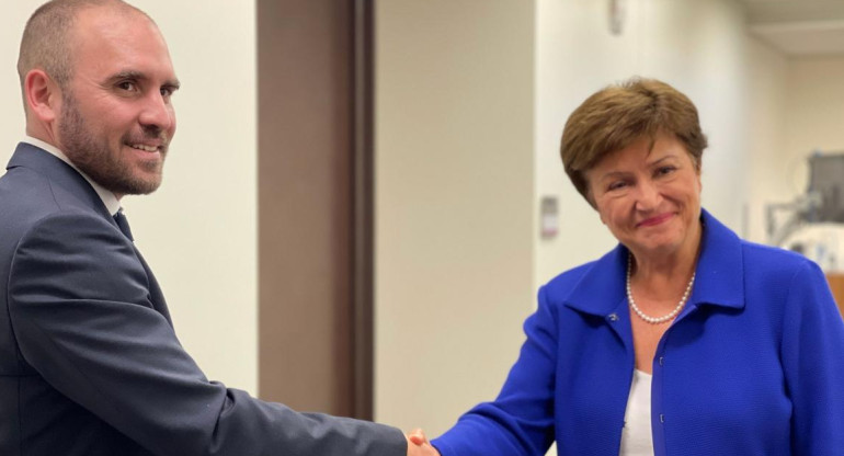 Martín Guzmán y Kristalina Georgieva, foto presidencia