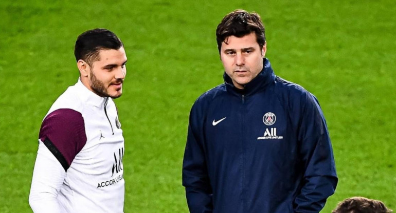 Mauro Icardi y Mauricio Pochettino