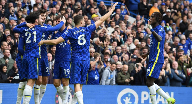 Festejo del Chelsea ante el Norwich por la Premier League, AGENCIA EFE