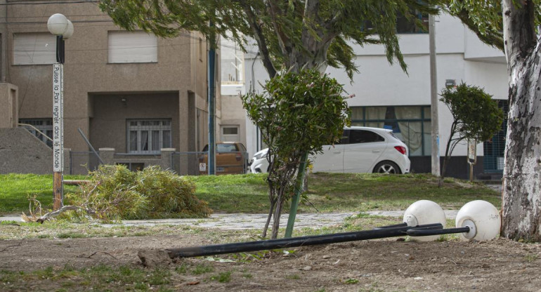 Destrozos por viento en Chubut