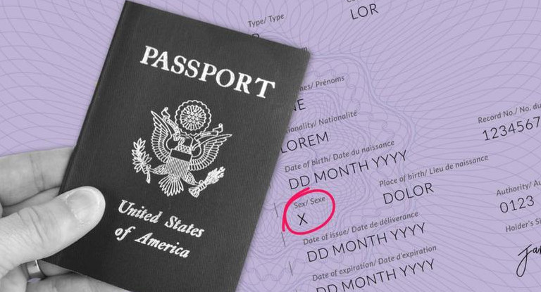 Pasaporte género X, Estados Unidos