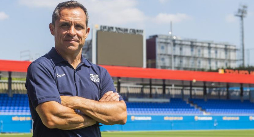 Sergi Barjuan, actual técnico del equipo "B" de Barcelona, NA