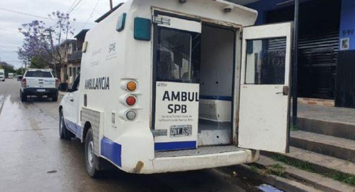 Ambulancia de la que escapó el preso