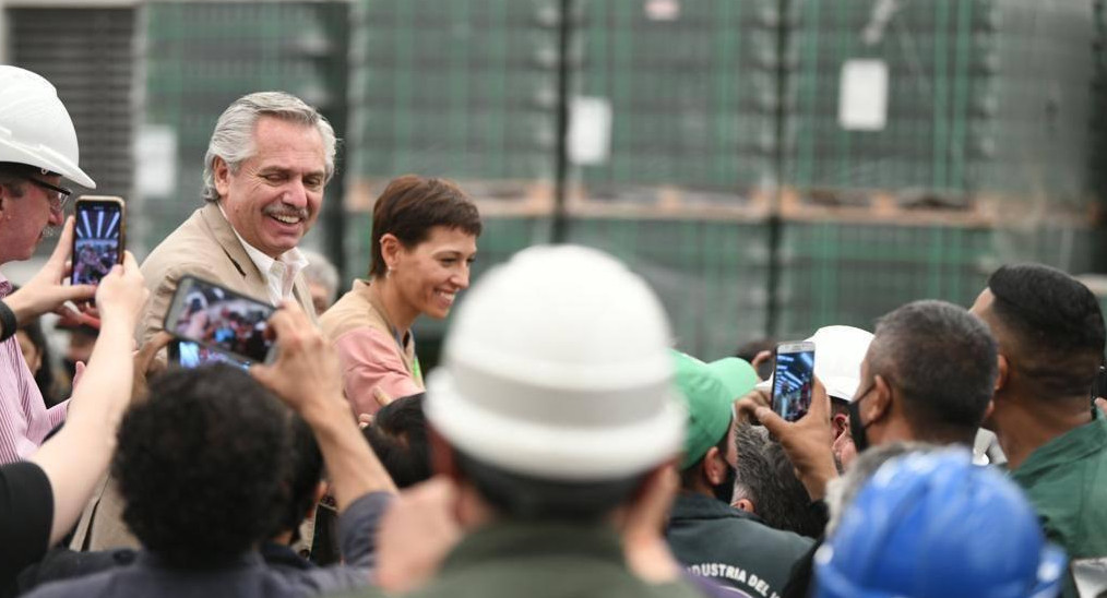 Mayra Mendoza y Alberto Fernández en Quilmes