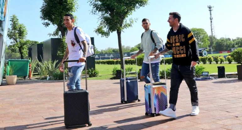 Selección argentina, fútbol, entrenamiento, predio de Ezeiza, Messi, NA