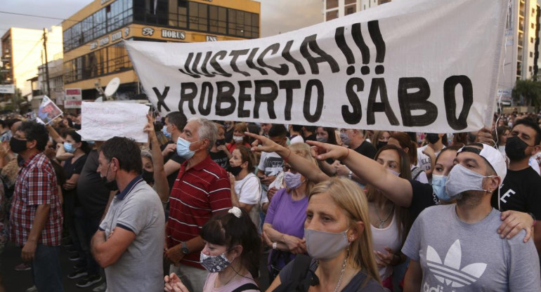 Marcha en Ramos Mejía por muerte de kiosquero, NA