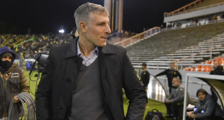 Martín Palermo, entrenador de Aldosivi. NA.