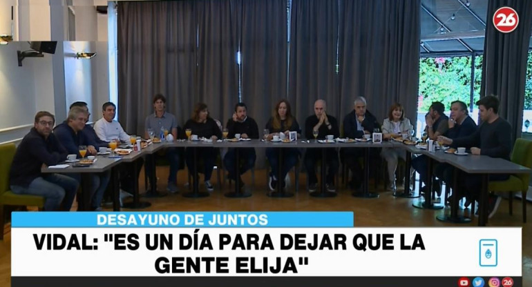 Desayuno Juntos por el Cambio , Canal 26	